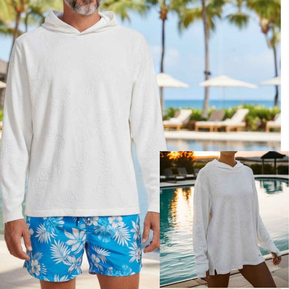 Tommy Bahama Poolside Paradise Cotton Blend Terry Hoodie